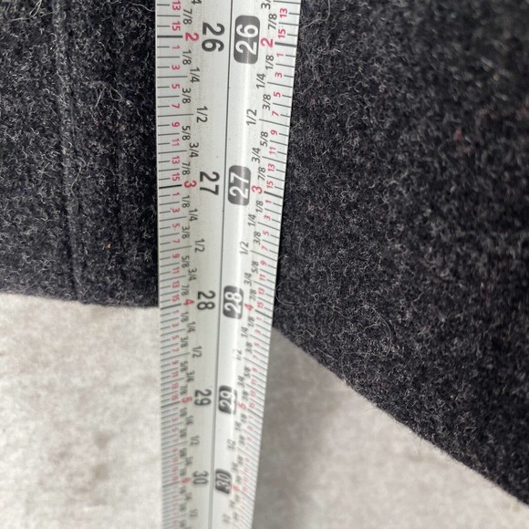 J Crew Wool Cashmere Pea Coat Womens LARGE Gray Jacket Double Breasted - Picture 9 of 10